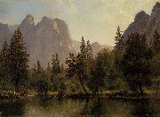Albert Bierstadt Cathedral Rocks, Yosemite Valley oil painting artist